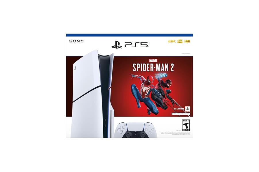 Consola Sony Playstation 5 Slim Edición Fisica Con Lectora + Spiderman 2 (Juego Digital) PS5