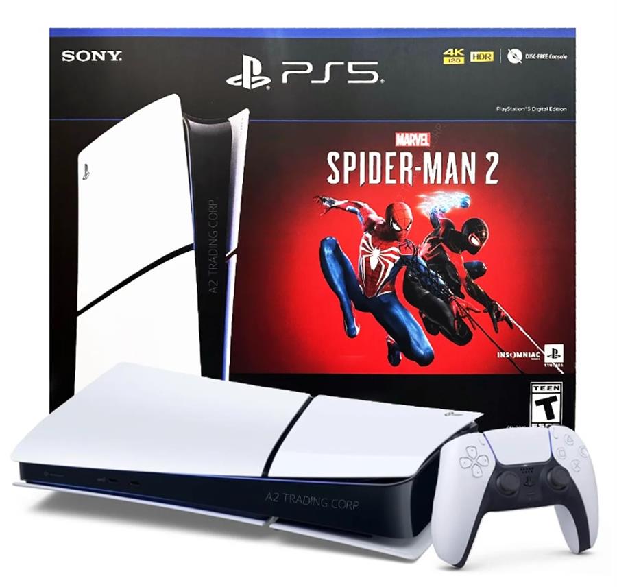 Consola Sony Playstation 5 Slim Edición Digital Bundle Spiderman 2 PS5