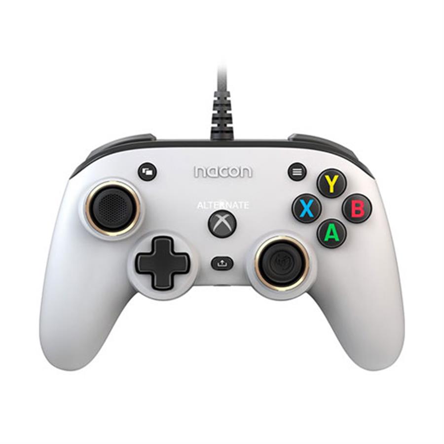 Joystick Cableado Nacon Pro Compact Xbox Series Blanco