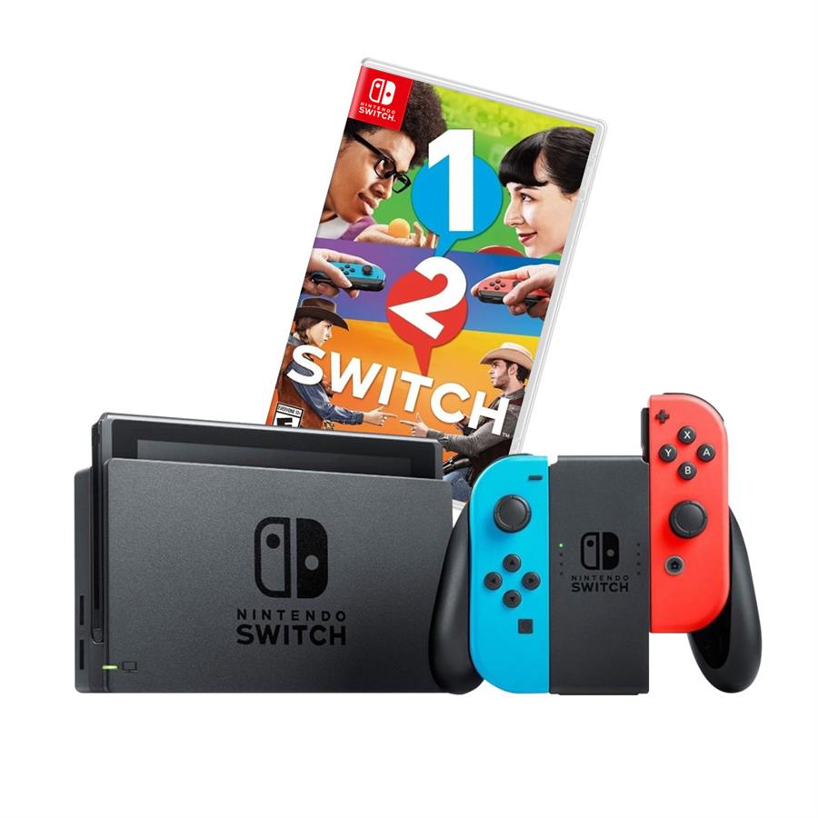 Consola Nintendo Switch Oled 64Gb Neon (JPN) NSW + Juego Nintendo Switch 1-2 Switch NSW