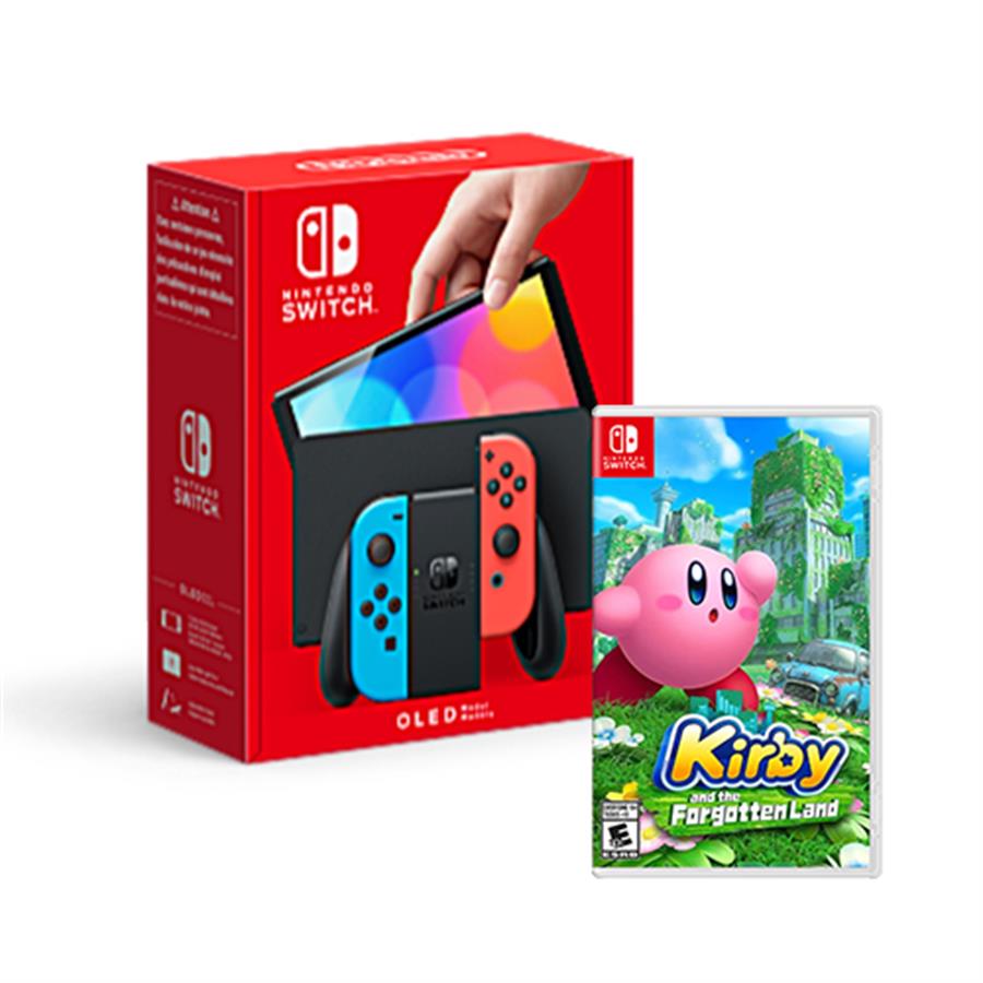 Consola Oled 64GB Neon JPN + Kirby and the Forgotten Land