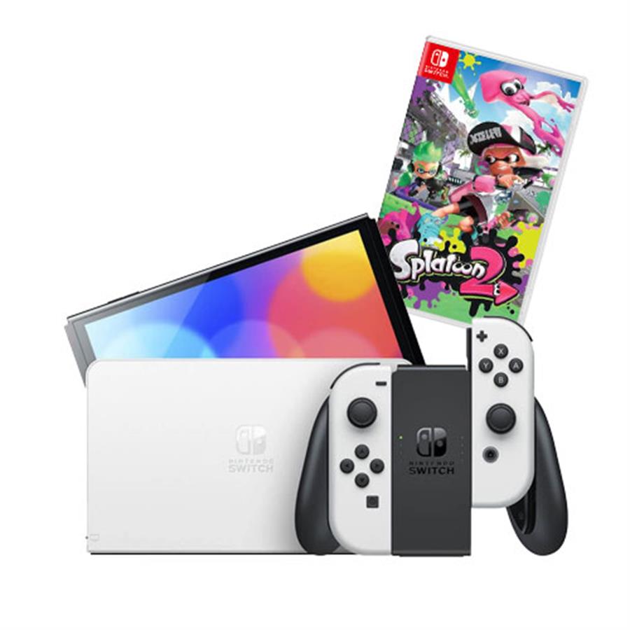 Consola Nintendo Switch Oled 64Gb White (JPN) NSW + Juego Nintendo Switch Splatoon 2 NSW