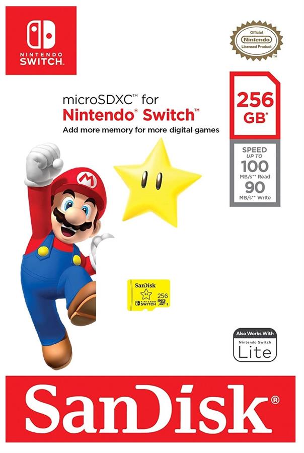 Memoria Nintendo Switch Sandisk Microsdxc 256gb