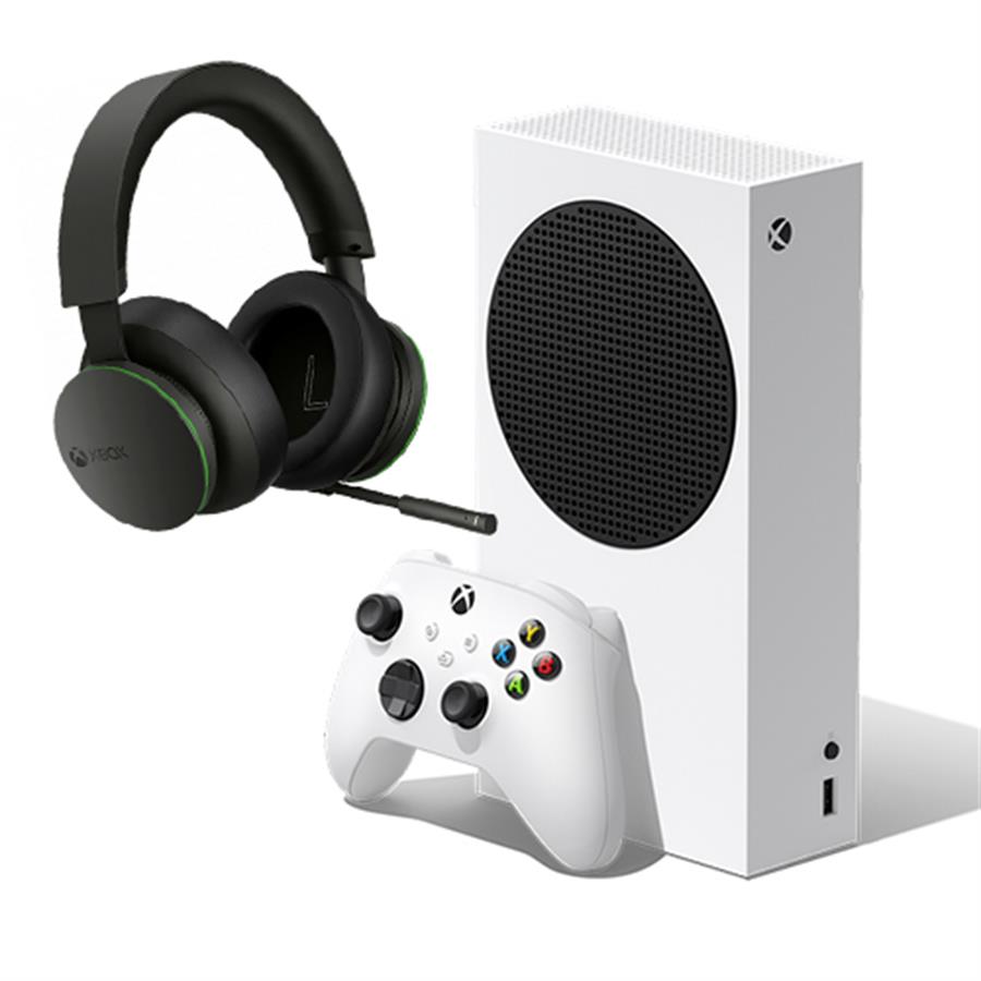 Consola Xbox Series S + Auriculares Xbox Series Wireless Negro