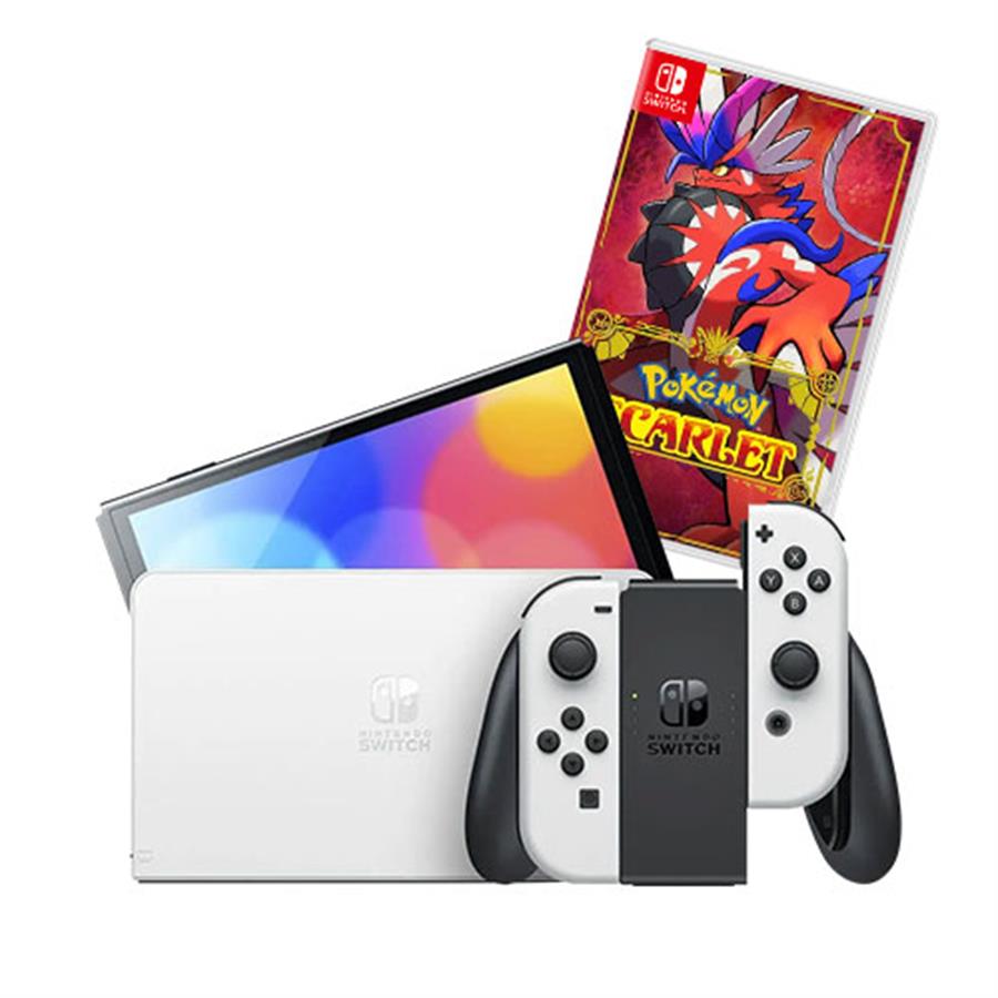 Consola Nintendo Switch Oled 64Gb White (JPN) NSW + Juego Nintendo Switch Pokemon Scarlet NSW