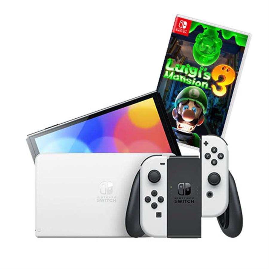 Consola Nintendo Switch Oled 64Gb White (JPN) NSW + Juego Nintendo Switch Luigi's Mansion 3 NSW