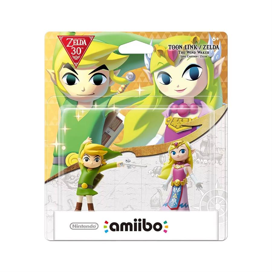 Figura Amiibo Nintendo Switch The Legend Of Zelda Wind Waker Toon Link & Zelda Amiibo Pack NSW