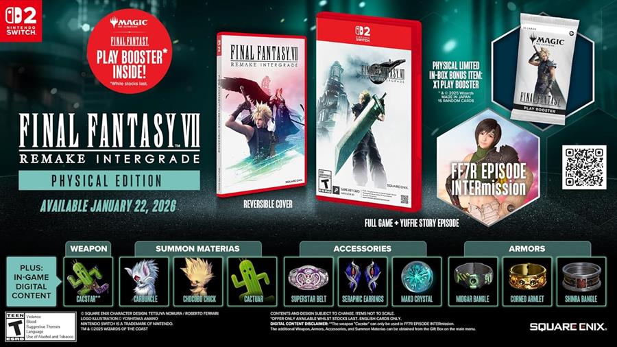 Juego Nintendo Switch 2 Final Fantasy VII REMAKE INTERGRADE NSW2