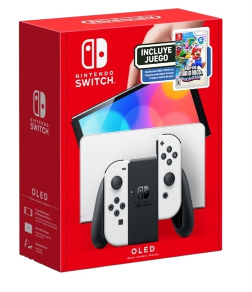 Consola Nintendo Switch Oled 64Gb White + Super Mario Bros Bundle