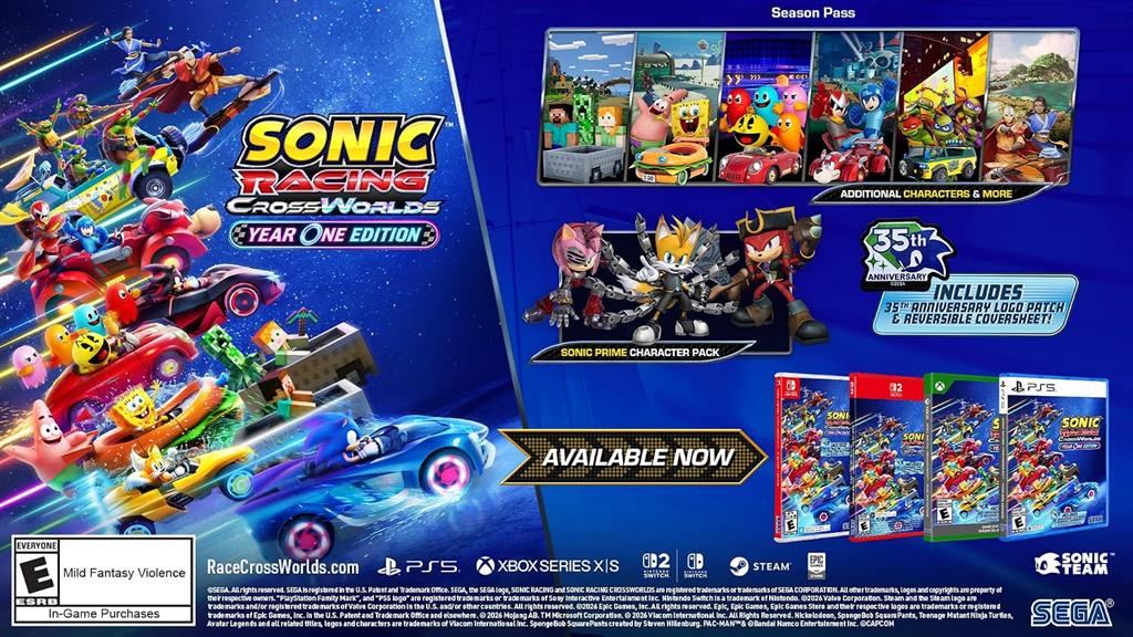 Juego Playstation 5 Sonic Racing: Cross Worlds Year One Edition PS5