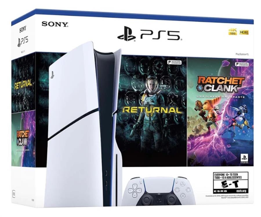 Consola Sony Playstation 5 Slim Edición Con Lectora Bundle Returnal + Ratchet & Clank PS5