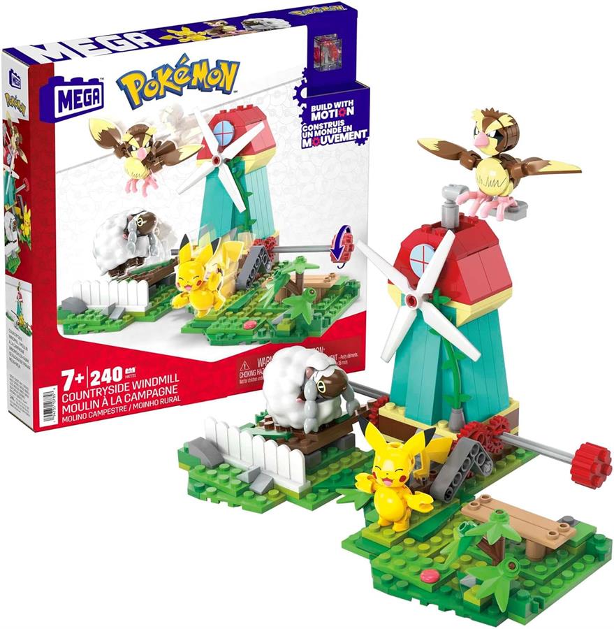 MEGA Pokemon Countryside Windmill Set 240 Piezas Mattel
