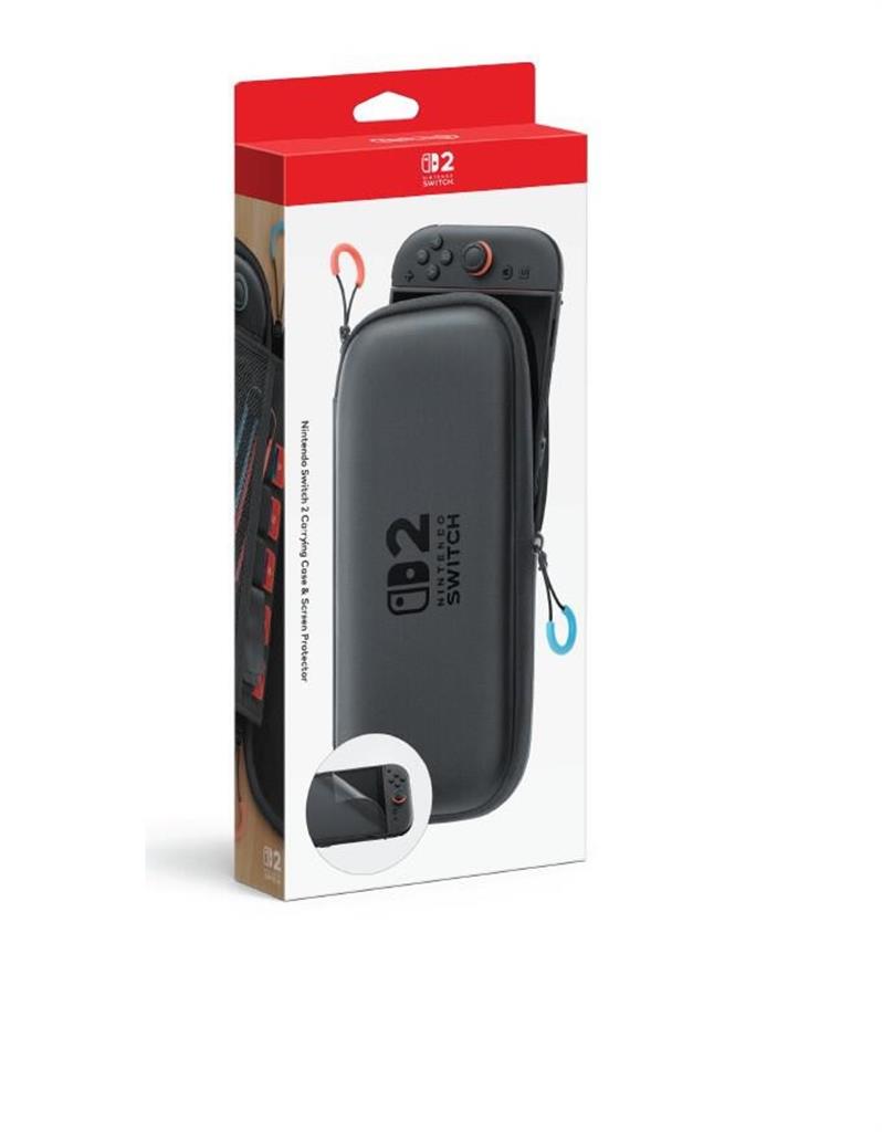 Estuche Carrying Case + Screen Protector Nintendo Switch 2 Negro Oficial NSW2