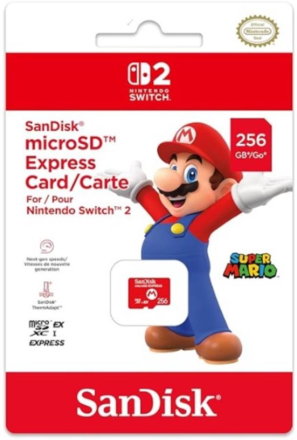Memoria Nintendo Switch 2 Sandisk Microsd Express 256gb NSW2