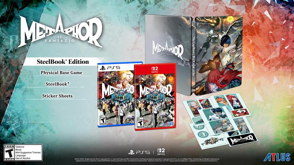 Juego Nintendo Switch 2 Metaphor: ReFantazio: SteelBook Edition NSW2