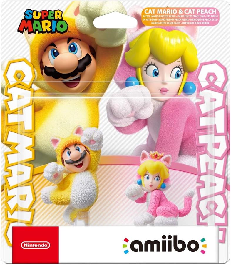 Figura Amiibo Super Mario Cat & Peach Cat Amiibo NSW