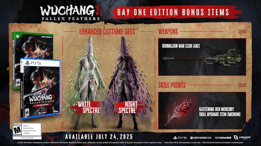 Juego Playstation 5 WUCHANG: Fallen Feathers Day 1 Edition PS5