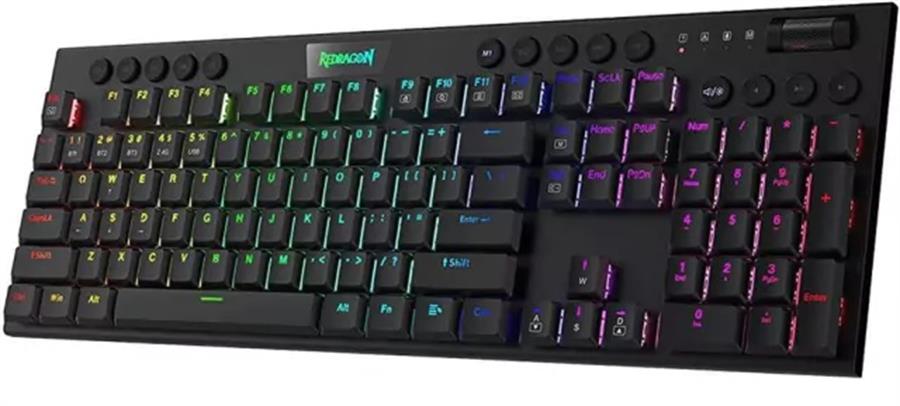 Teclado Redragon K619 Horus TKL Wireless Red Switches Negro