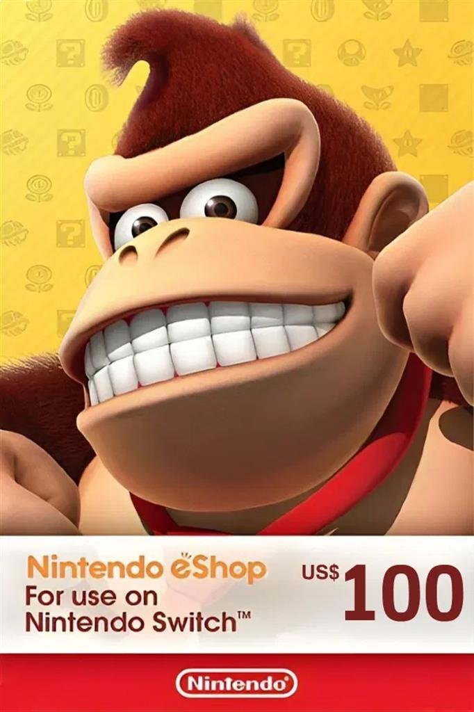 Tarjeta Digital Nintendo Gift Card 100 USD eShop Región USA