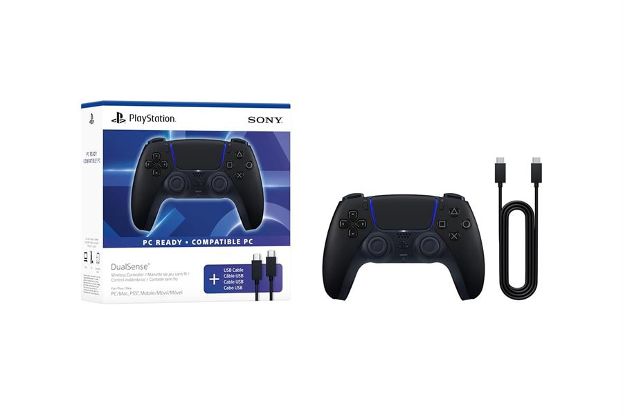 Joystick Sony Playstation 5 Dualsense Midnight Black + USB-C PS5