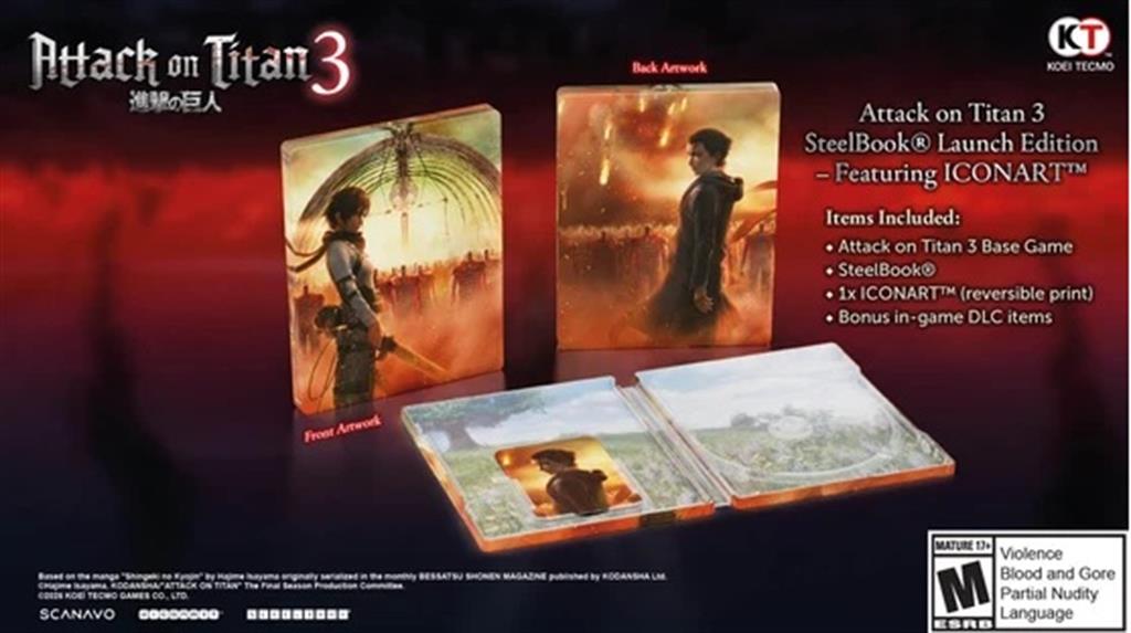 Juego Nintendo Switch 2 Attack On Titan 3 Steelbook Launch Edition NSW2