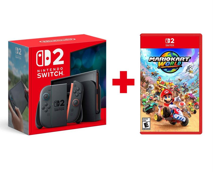 Consola Nintendo Switch 2 (HK) Core + Juego Mario Kart NSW2 + Adaptador enchufe - Combo